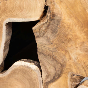 Natura Flow Square Coffee Table Bleached — Solid Teak Root - bleached square teak-root coffee table, each piece unique | Image 7 | InSTYLE Home & Rugs