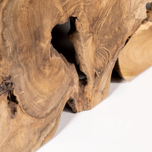 Natura Flow Square Coffee Table Bleached — Solid Teak Root - bleached square teak-root coffee table, each piece unique | Image 3 | InSTYLE Home & Rugs