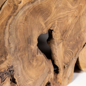 Natura Flow Square Coffee Table Bleached — Solid Teak Root - bleached square teak-root coffee table, each piece unique | Image 4 | InSTYLE Home & Rugs