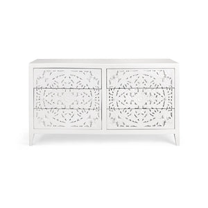 ATHENA 6 DRAWERS DRESSER GY-2104 62x19x34 inches - functional dresser for any room | Image 2 | InSTYLE Home & Rugs