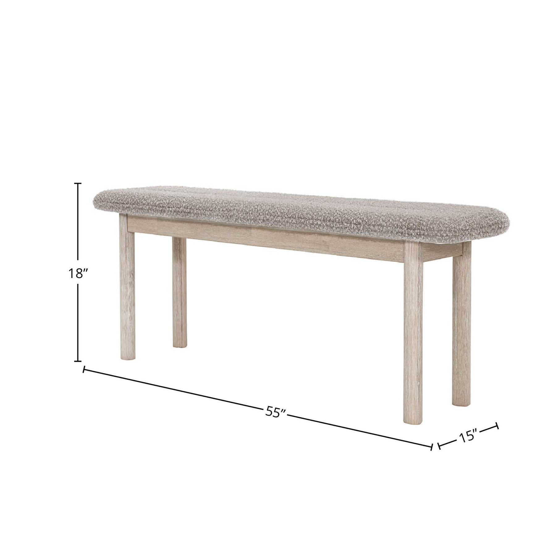Oasis Bench - durable bench with modern style | Image 3 | InSTYLE Home & Rugs
