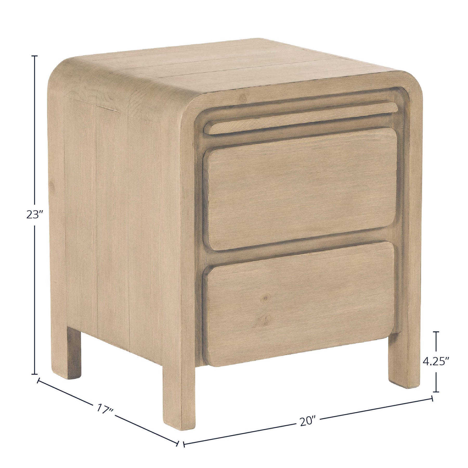 Opera 2 Drawer Nightstand - functional nightstand for bedrooms | Image 3 | InSTYLE Home & Rugs