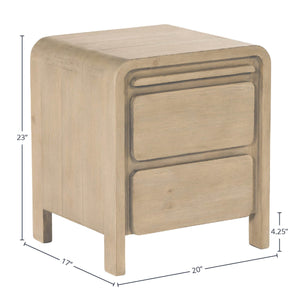 Opera 2 Drawer Nightstand - functional nightstand for bedrooms | Image 3 | InSTYLE Home & Rugs