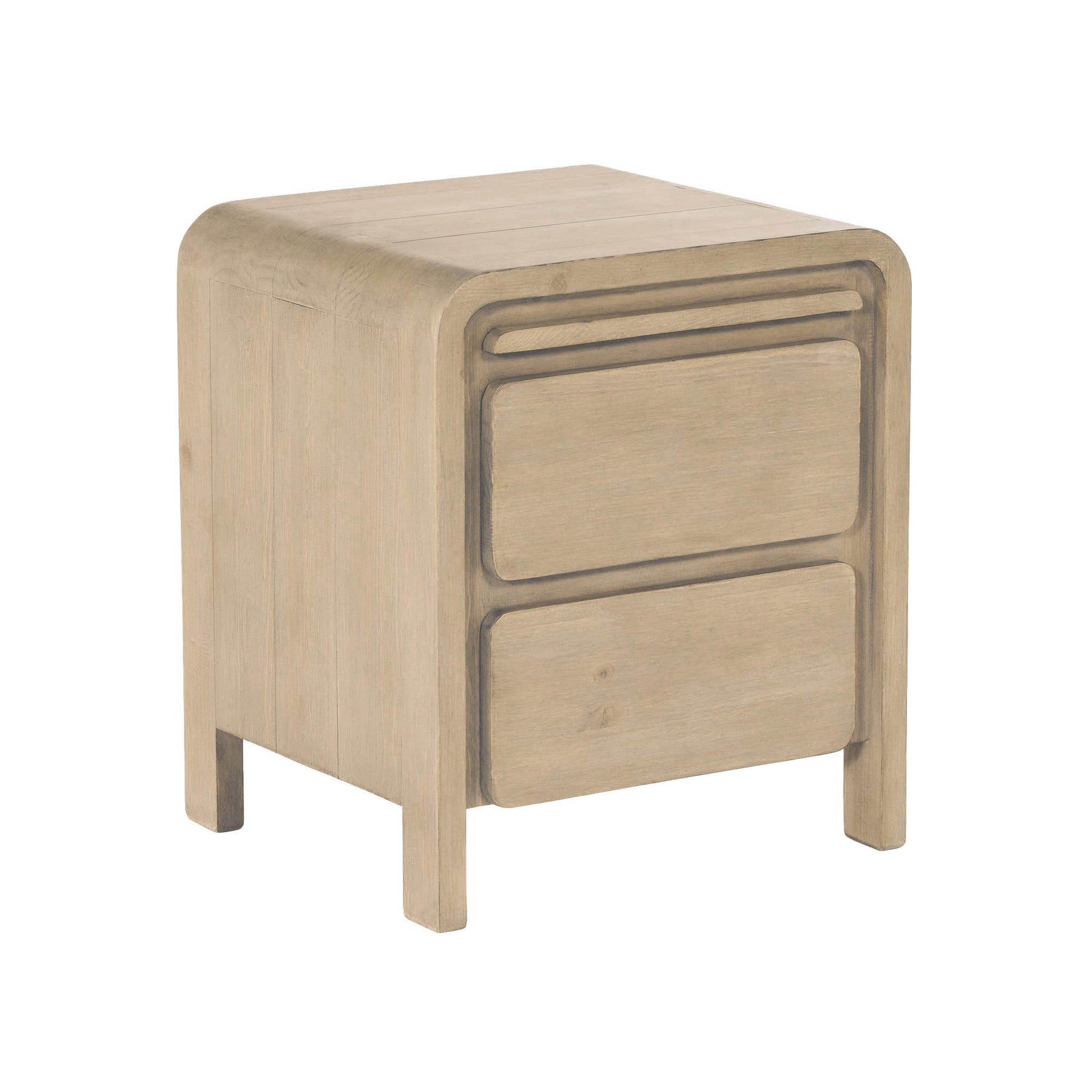 Opera 2 Drawer Nightstand - Scrubbed Teak