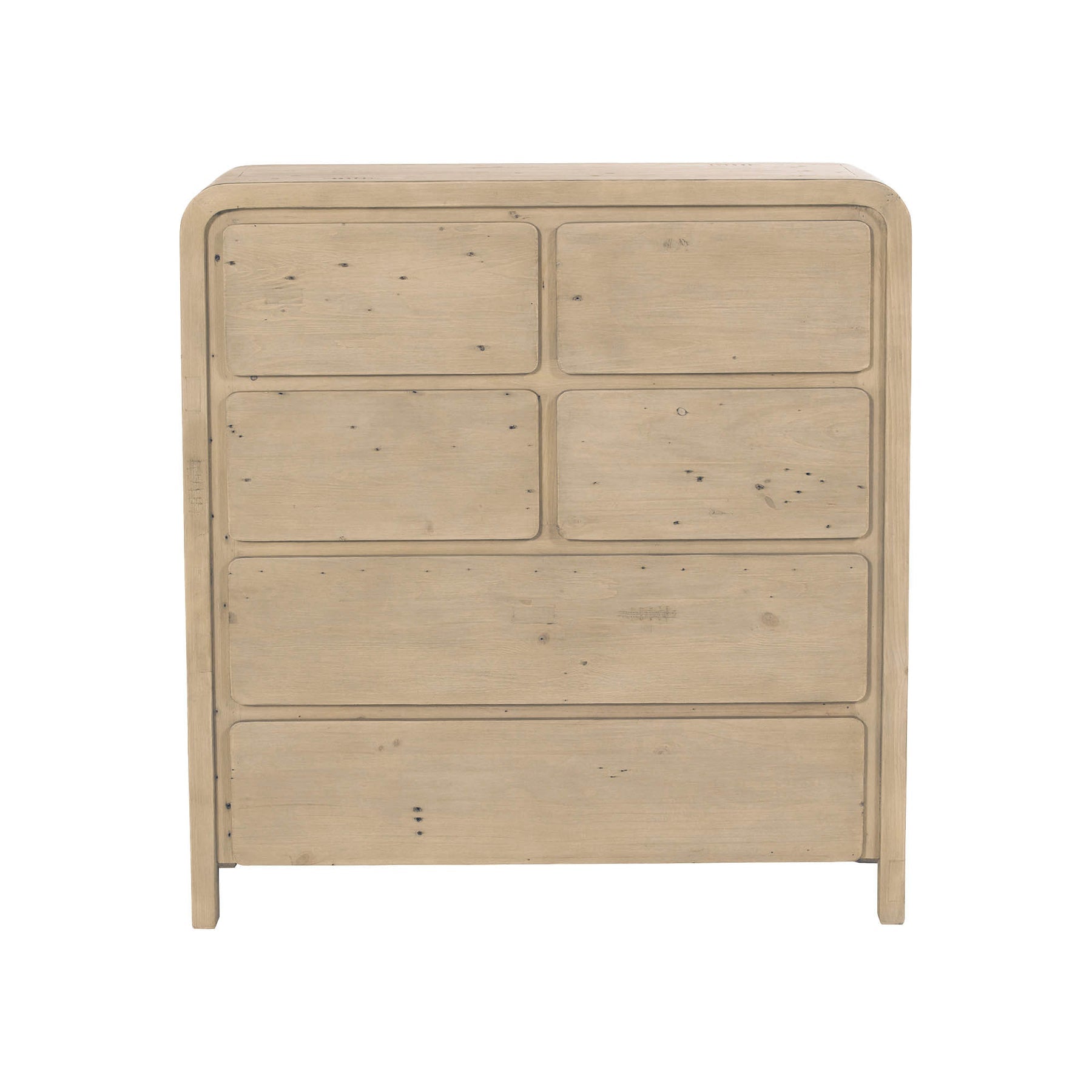 Opera 6 Drawer Chest - Scrubbed Teak