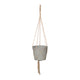 Craft Medium Hanging Pot With Netting - Cement Grey