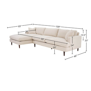 Martha Left Sectional Sofa - stylish seating for your home | Image 3 | InSTYLE Home & Rugs