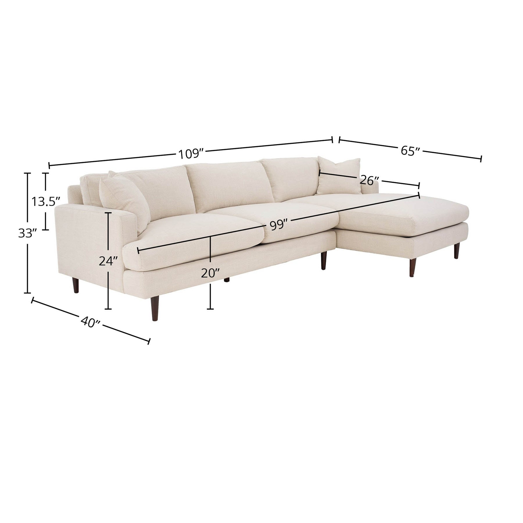 Martha Right Sectional Sofa - stylish seating for your home | Image 4 | InSTYLE Home & Rugs
