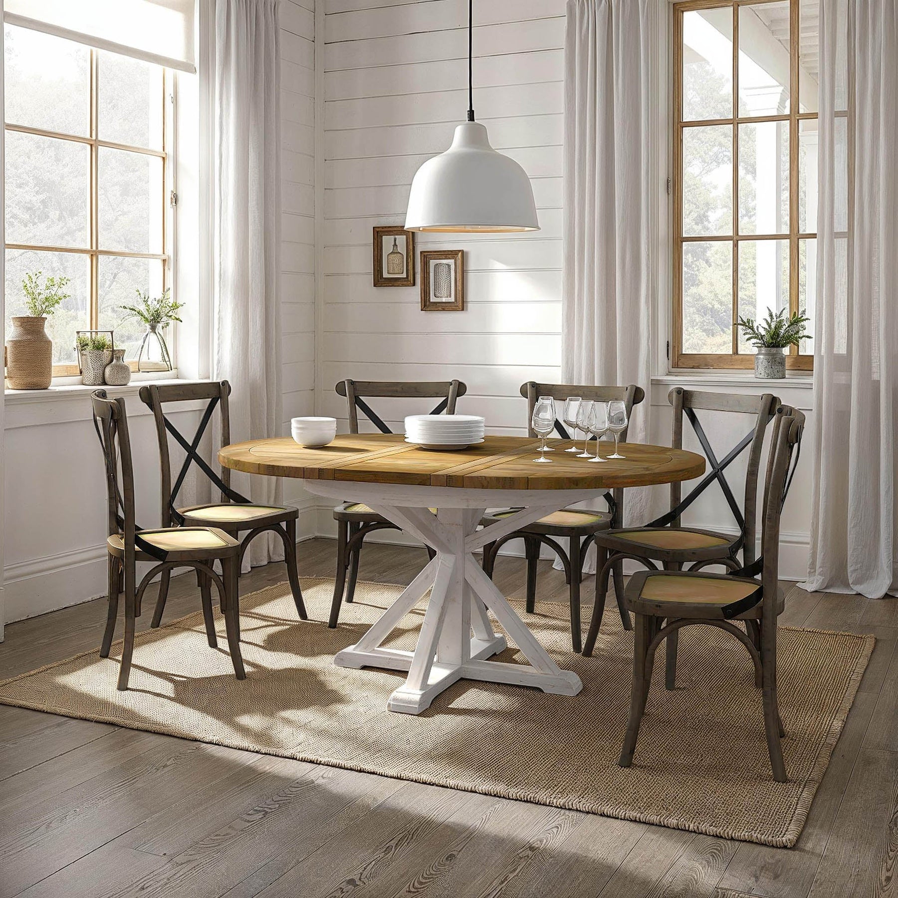 Provence Round Extension Table (47"/63") - perfect for hallway decor | Image 2 | InSTYLE Home & Rugs