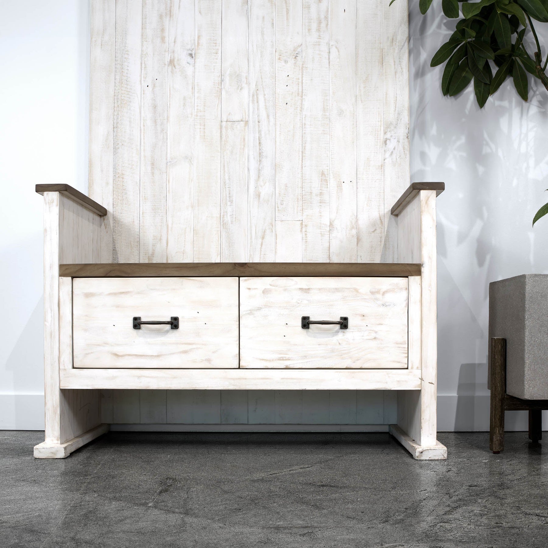 Provence Hall Bench 2 Drawer - perfect for entryways or patios | Image 5 | InSTYLE Home & Rugs