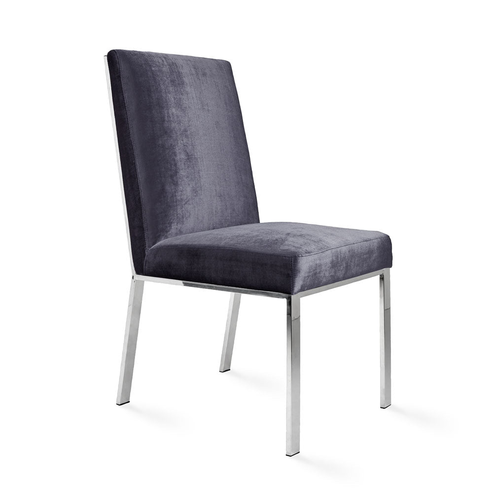 Wellington Dining chair GY-DC-7982 Charcoal Velvet - stylish chairs for any table | Image 1 | InSTYLE Home & Rugs