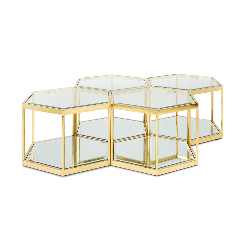 SWAINSON Coffee Table Gold - modern gold coffee table | Image 1 | InSTYLE Home & Rugs