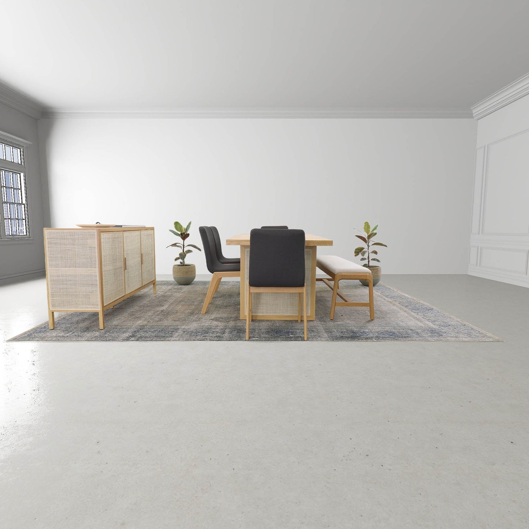 Rattan 3 Door Sideboard - elegant sideboard with style | Image 11 | InSTYLE Home & Rugs