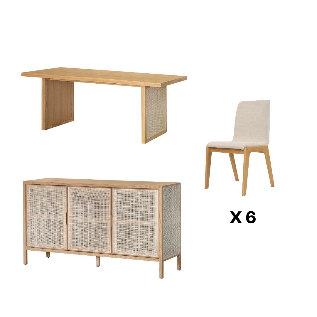 Rattan Dining Set 6 - comfortable dining experience | Image 2 | InSTYLE Home & Rugs