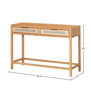 Rattan Console Table - slim tables for entryways | Image 3 | InSTYLE Home & Rugs