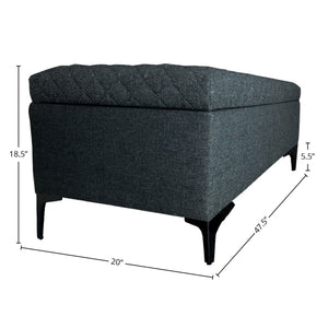 Reece Storage Bench - durable bench with modern style | Image 2 | InSTYLE Home & Rugs