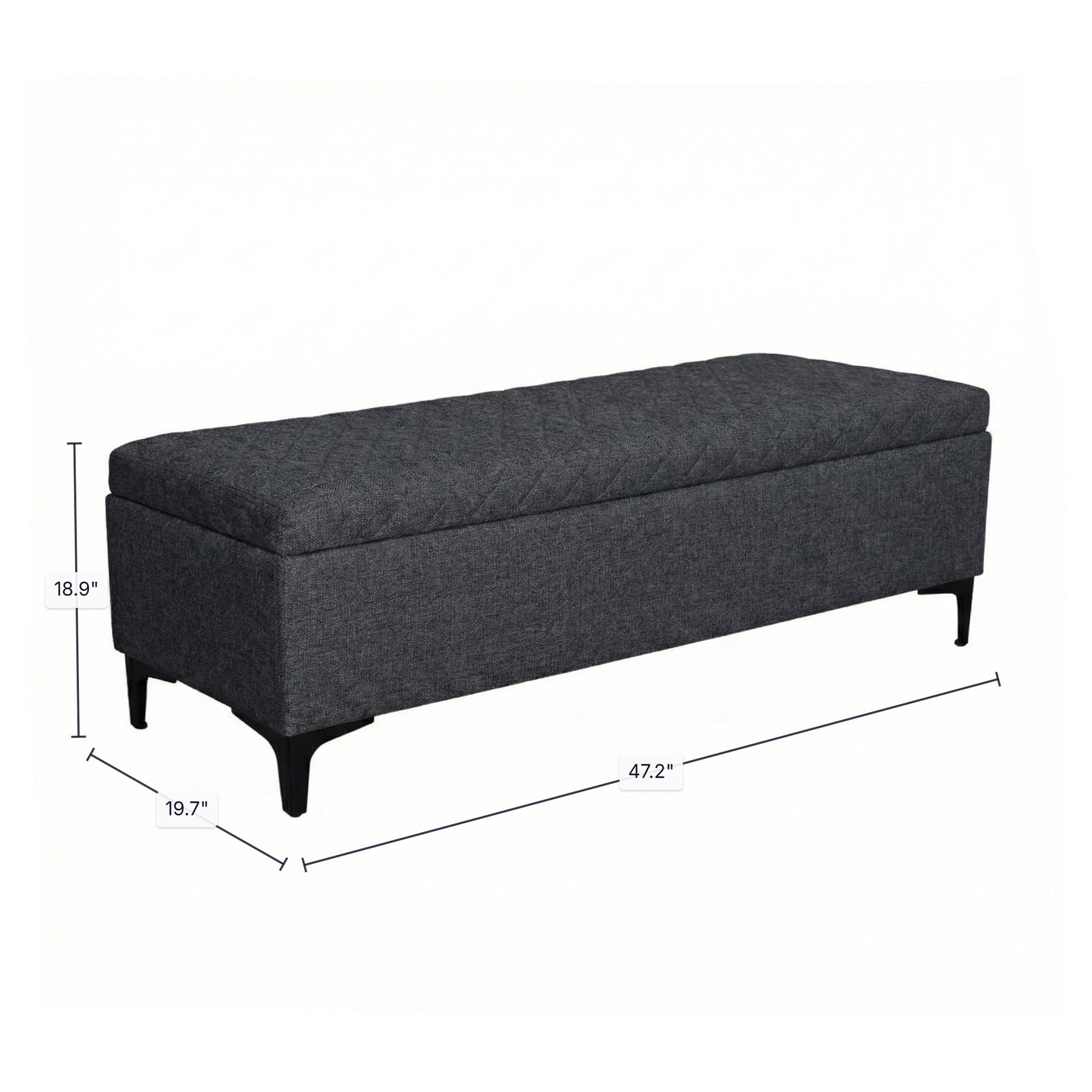 Reece Storage Bench - durable bench with modern style | Image 2 | InSTYLE Home & Rugs