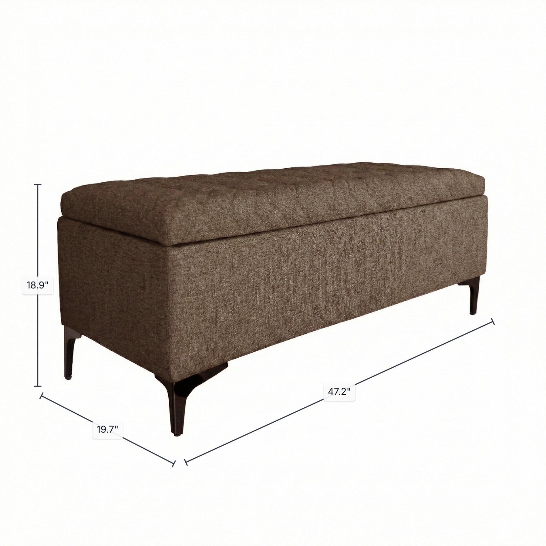 Reece Storage Bench - durable bench with modern style | Image 3 | InSTYLE Home & Rugs