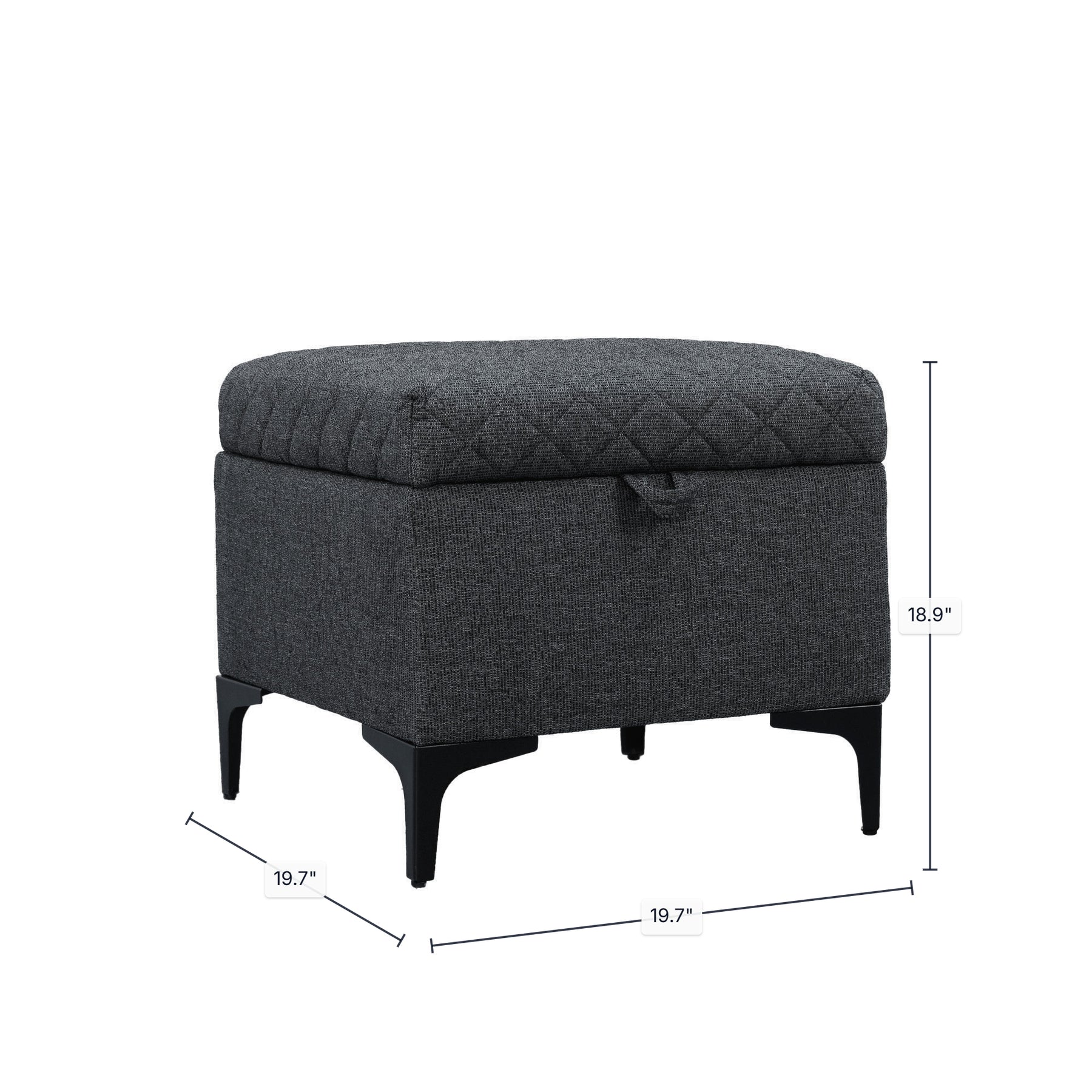 Reece Storage Ottoman - comfortable ottoman for any room | Image 3 | InSTYLE Home & Rugs