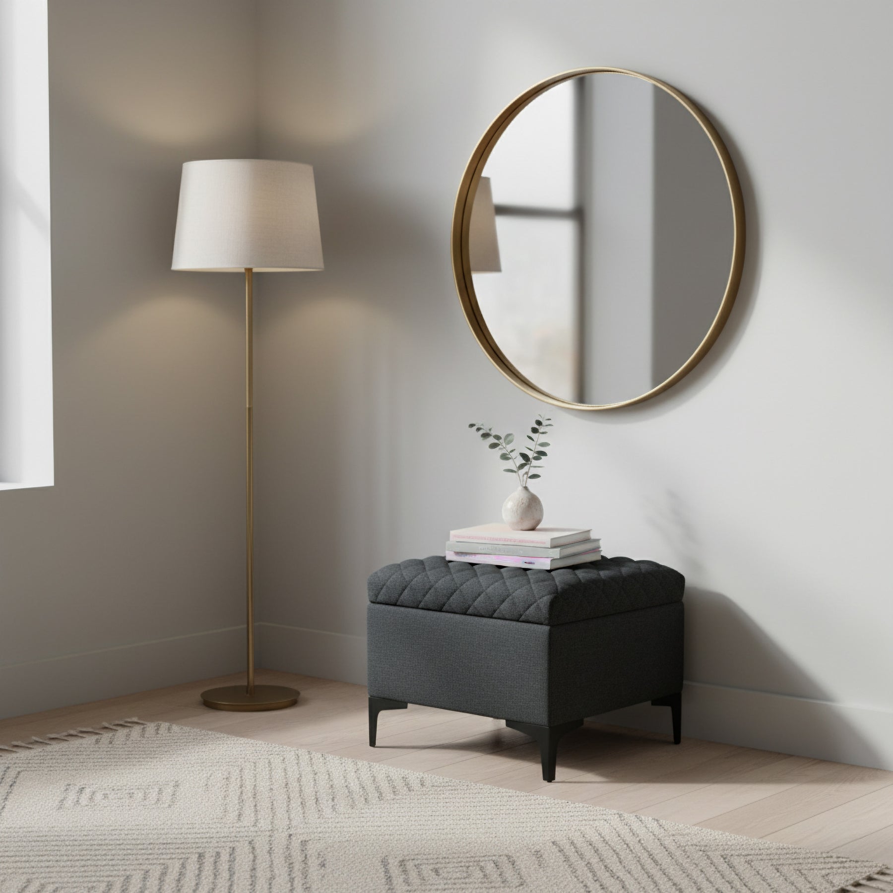 Reece Storage Ottoman - comfortable ottoman for any room | Image 9 | InSTYLE Home & Rugs