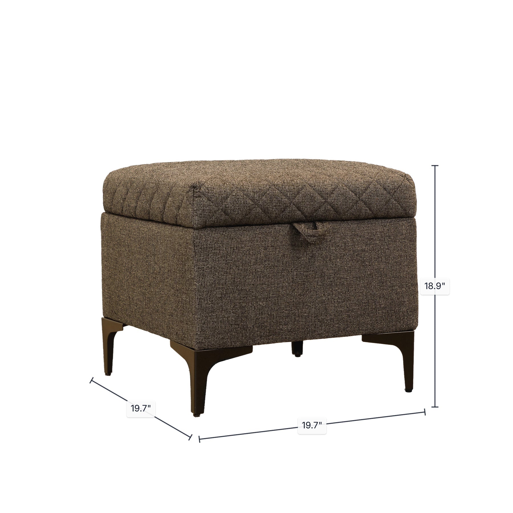 Reece Storage Ottoman - chic ottoman for living rooms | Image 3 | InSTYLE Home & Rugs