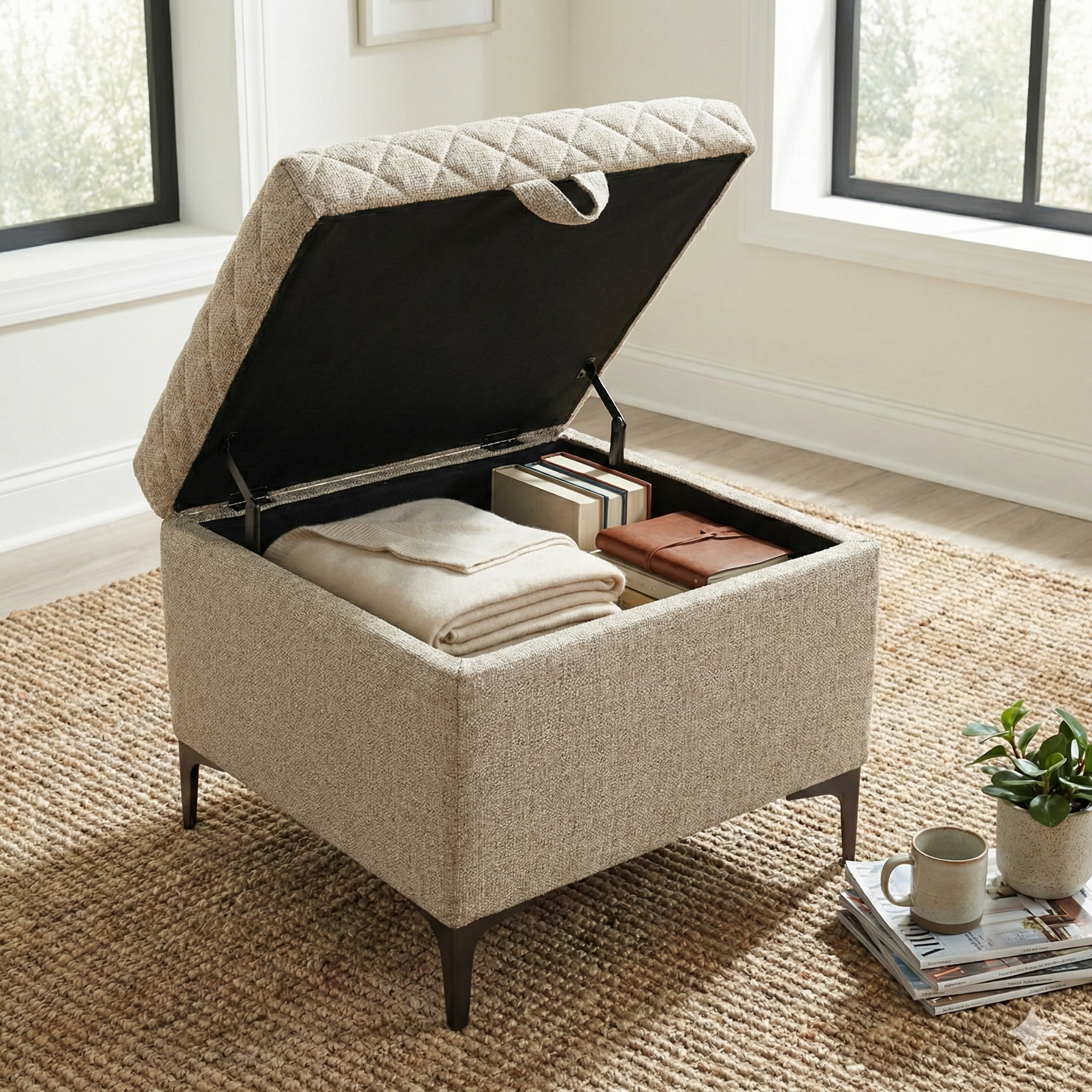 Reece Storage Ottoman - perfect footrests with style | Image 8 | InSTYLE Home & Rugs