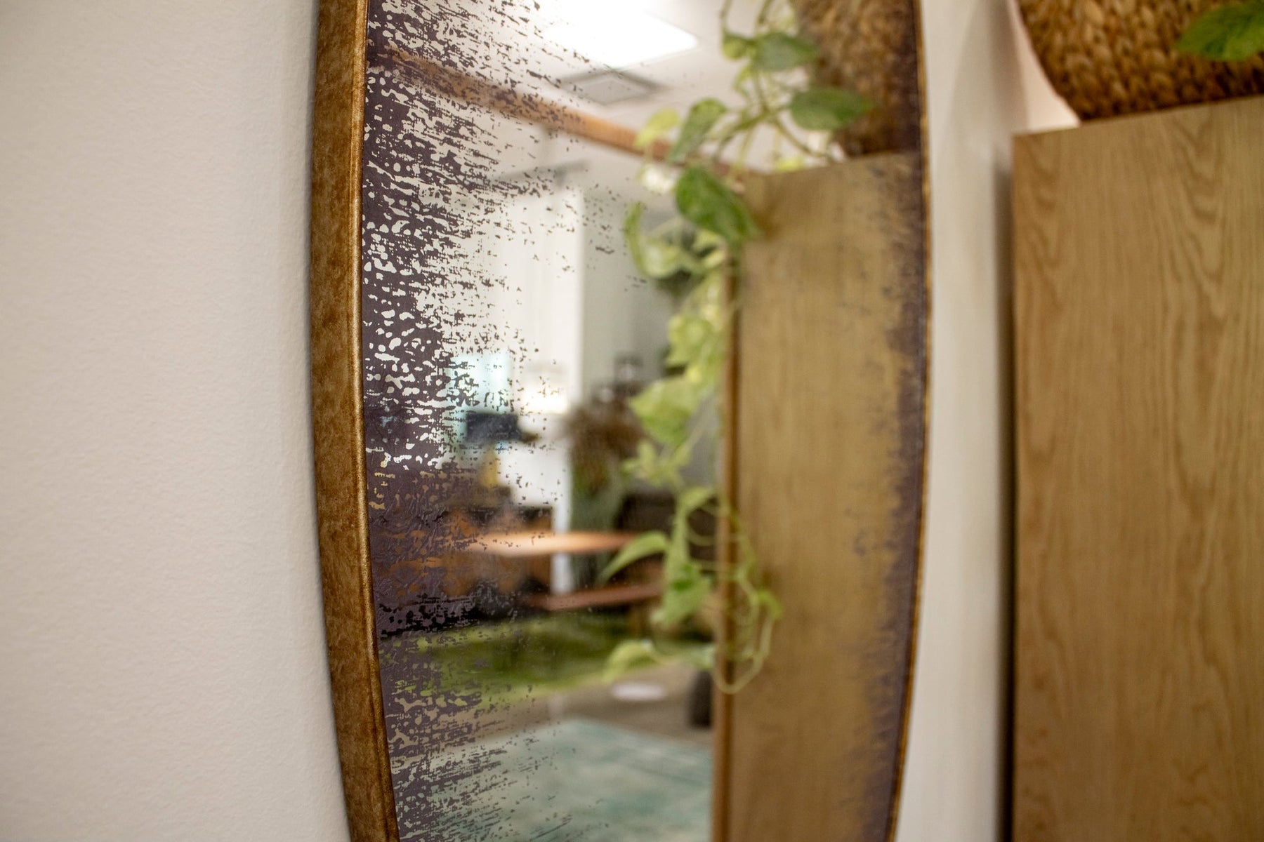 Greta Elipse Mirror - full-length mirror for creating the illusion of space and light | Image 2 | InSTYLE Home & Rugs