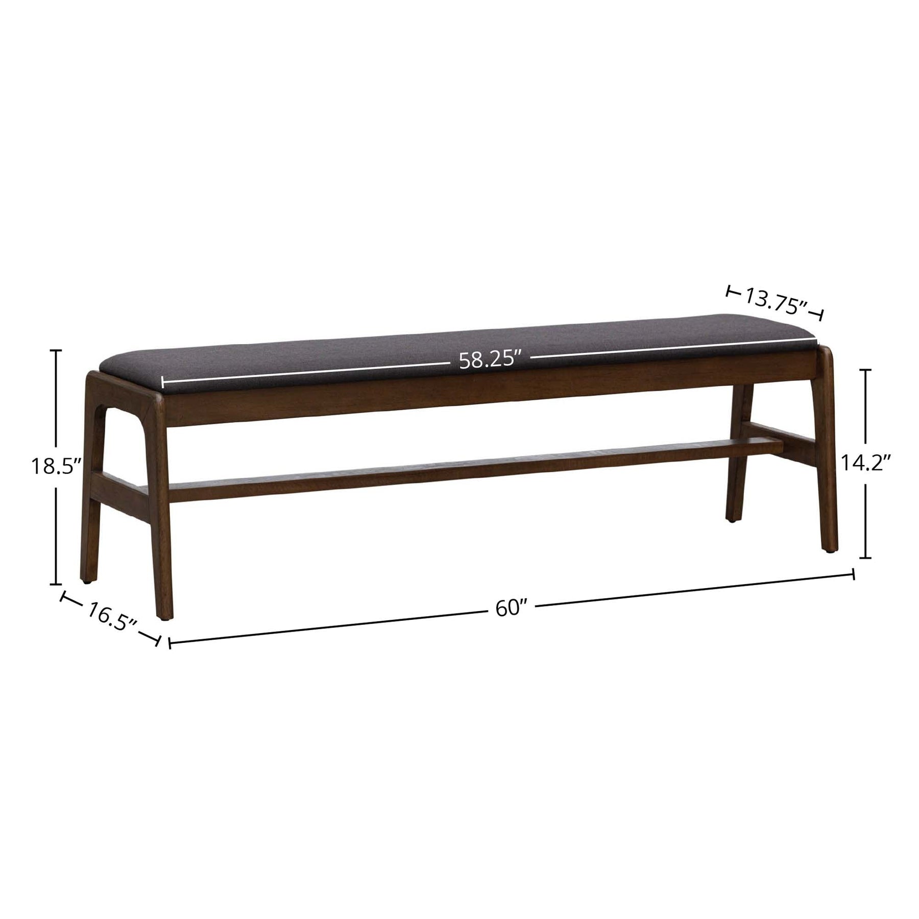 Remix Upholstered Bench - durable bench with modern style | Image 3 | InSTYLE Home & Rugs