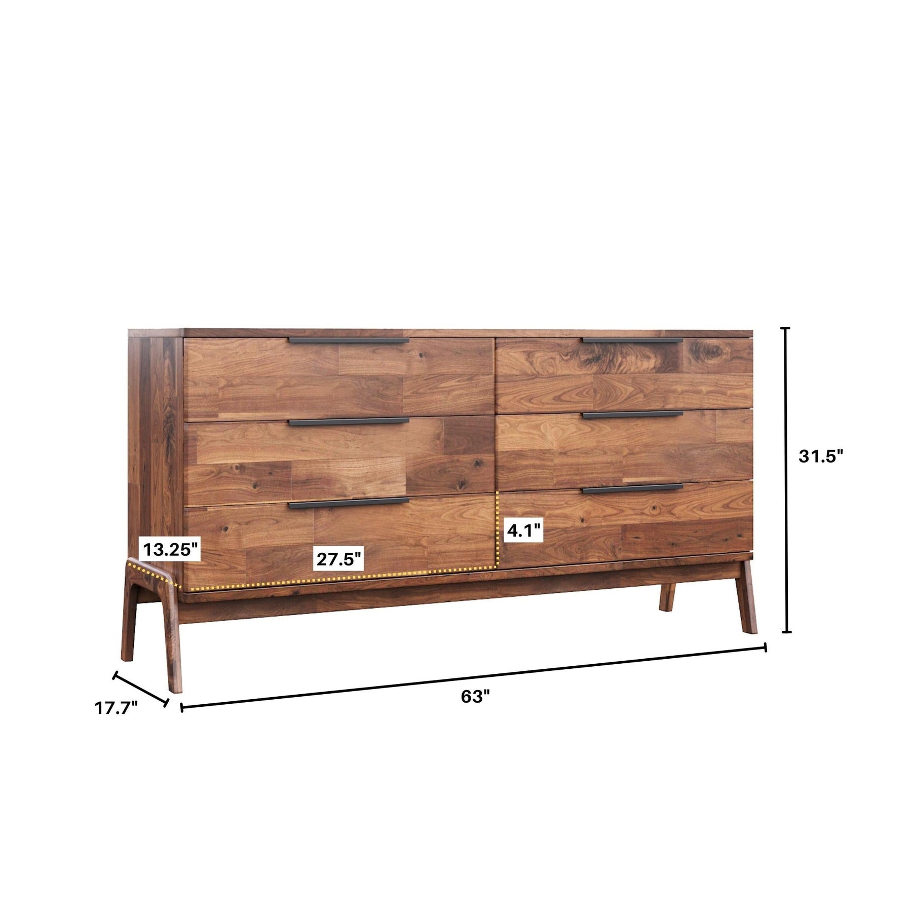 Remix 6 Drawer Dresser - sleek storage solutions for bedrooms | Image 12 | InSTYLE Home & Rugs
