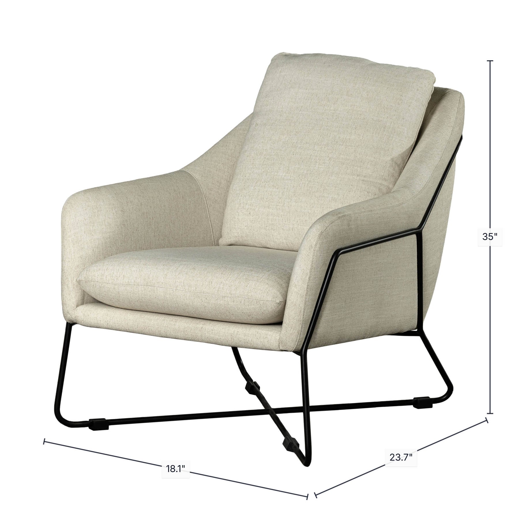 Rodolfo Lounge Chair - stylish lounge chairs for any room | Image 3 | InSTYLE Home & Rugs