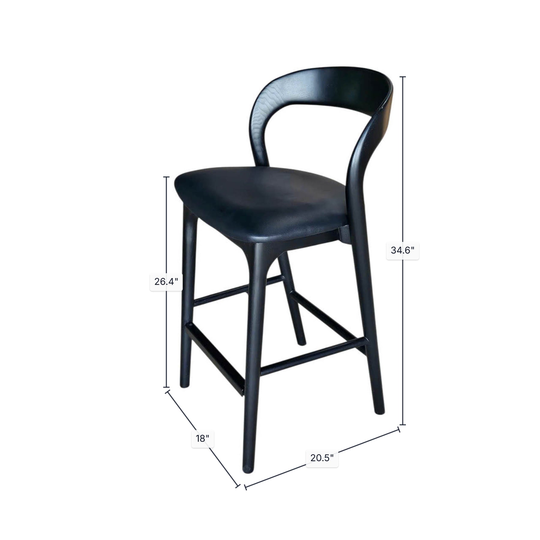Rotondo Counter Stool - sleek stools for kitchen bars | Image 3 | InSTYLE Home & Rugs
