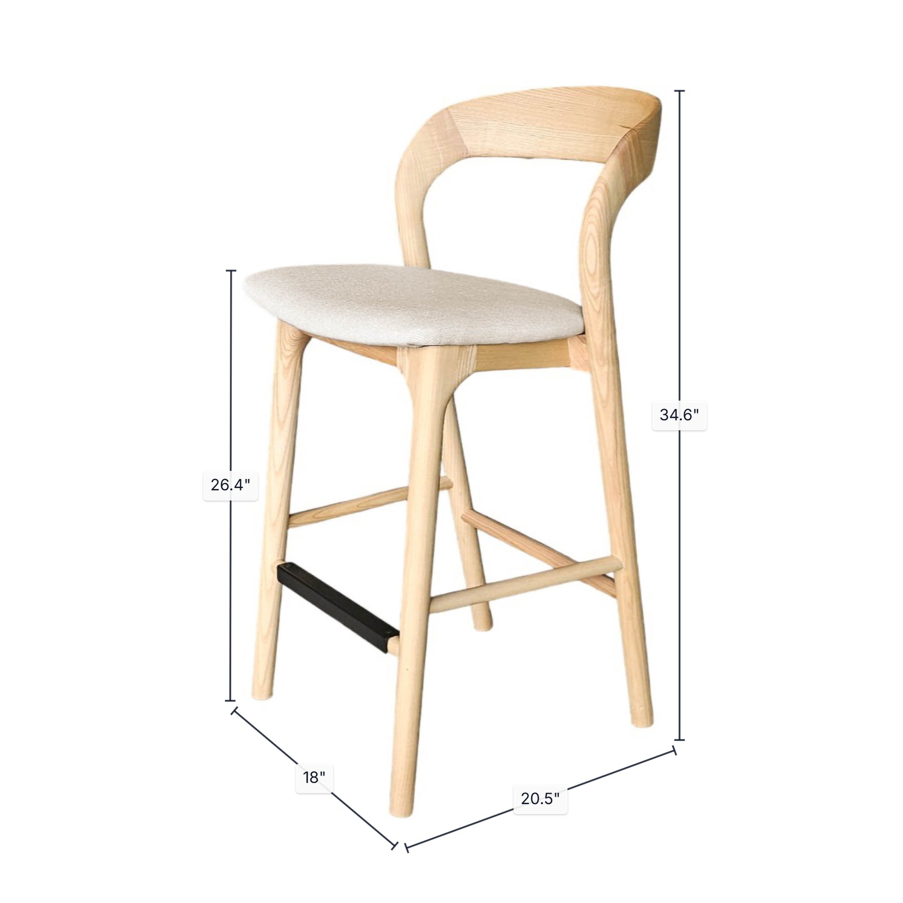 Rotondo Counter Stool - ergonomic design for comfort | Image 3 | InSTYLE Home & Rugs