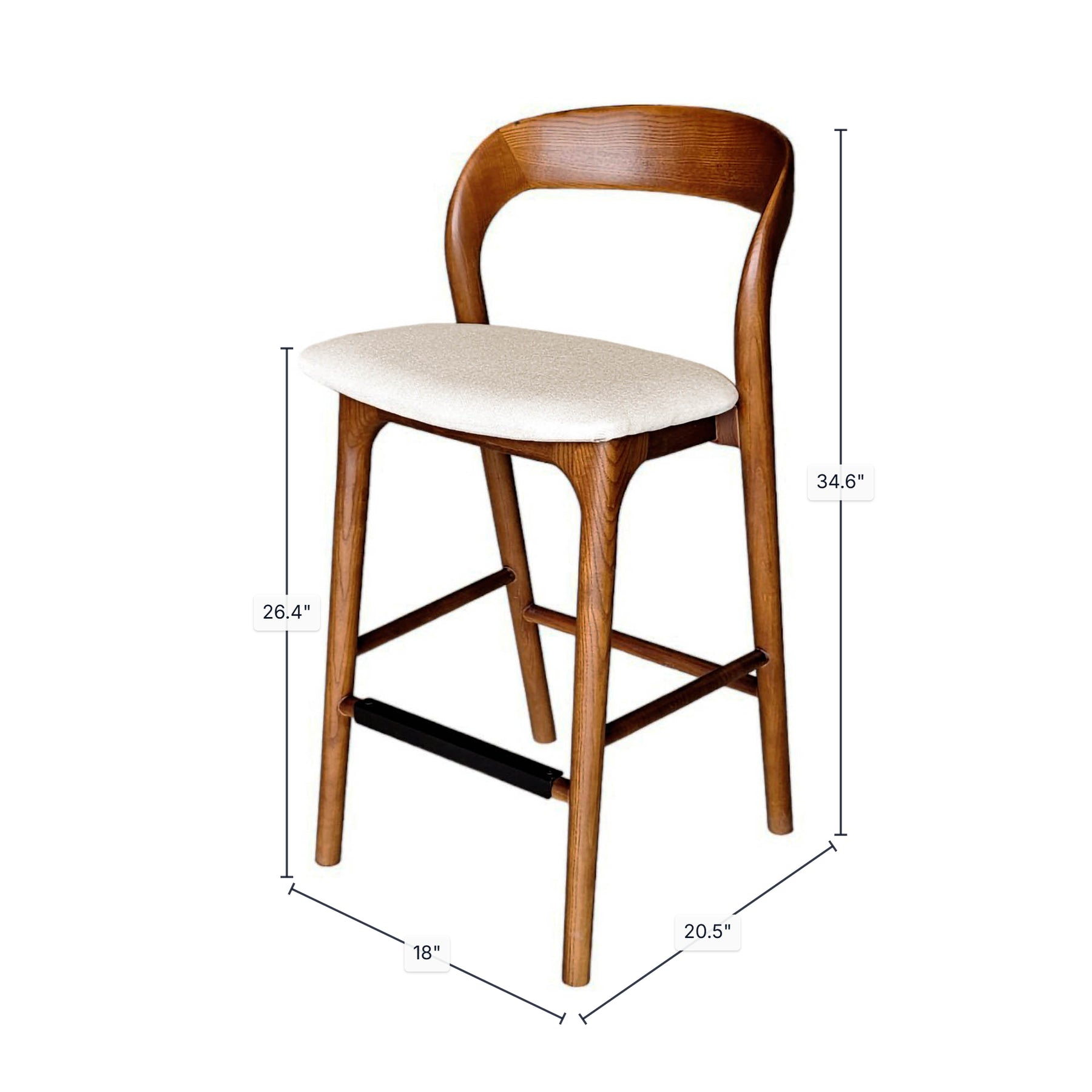 Rotondo Counter Stool - ergonomic design for comfort | Image 3 | InSTYLE Home & Rugs