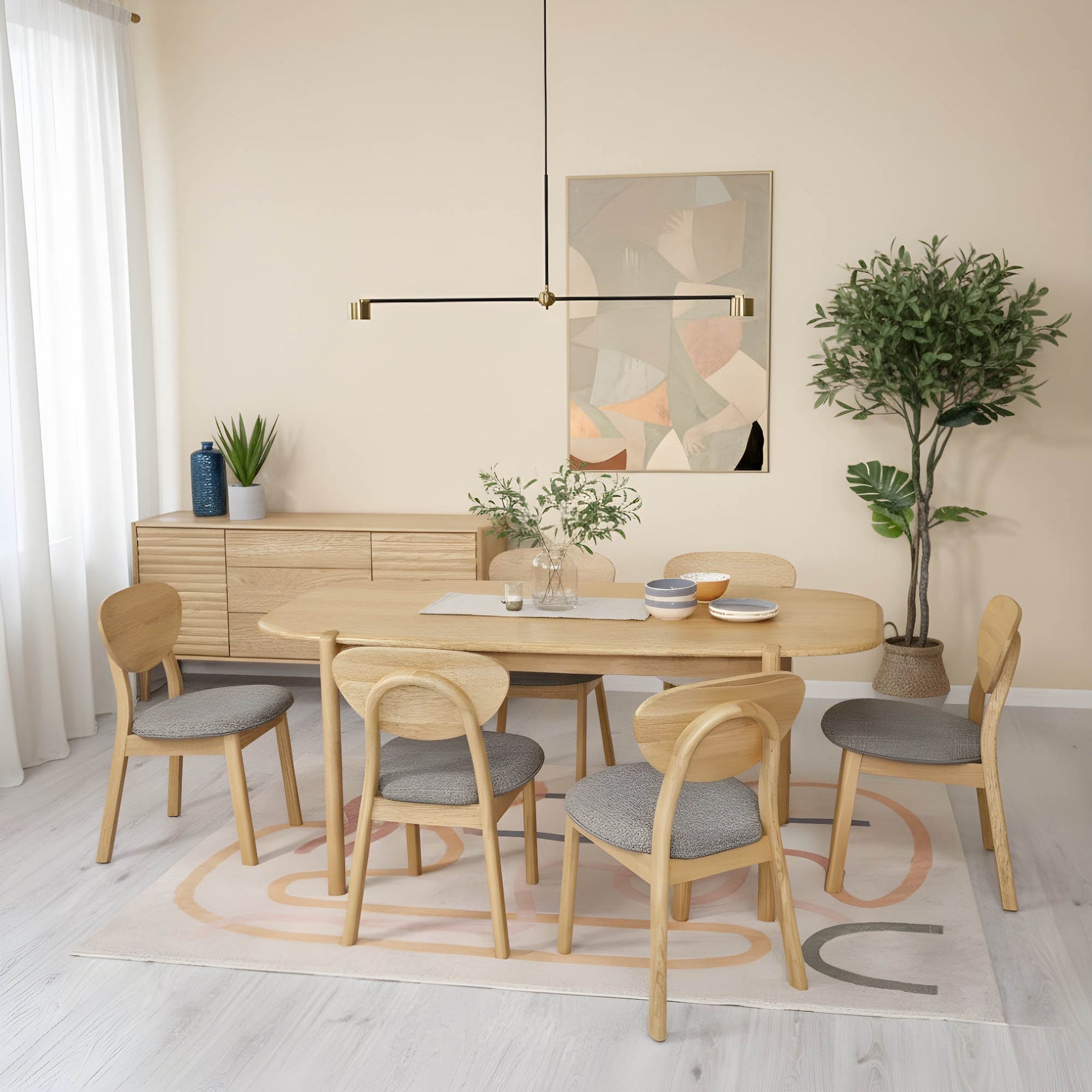 Runway Small Dining Table 62" - stylish chairs for any table | Image 2 | InSTYLE Home & Rugs