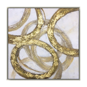 Wall Hanging XC-6655B Gold 100X100cm - add personality and flair to your walls with stunning art | Image 2 | InSTYLE Home & Rugs