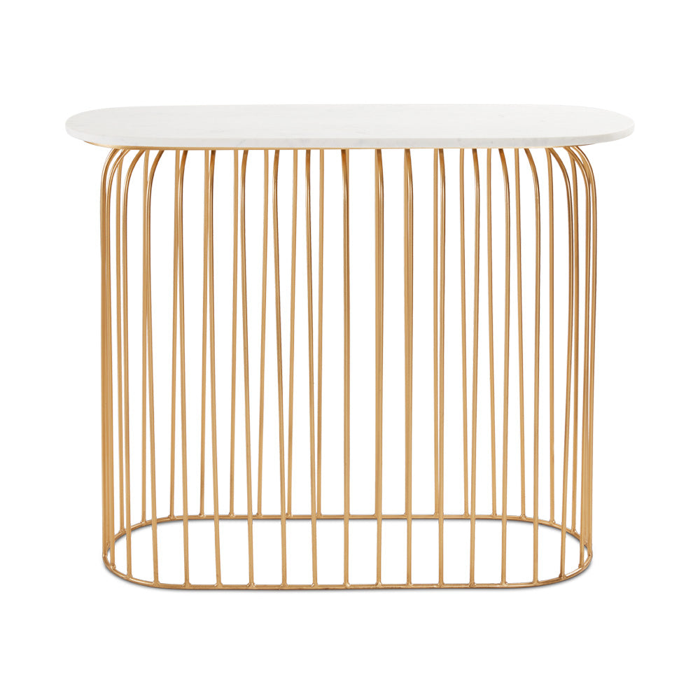 FLORA Console Table Marble top Black steel base | InSTYLE Home & Rugs