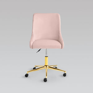 VICTORIA OFFICE CHAIR GY-OC-Z020 Taupe Velvet Gold Legs - stylish desks, chairs, and storage solutions | Image 1 | InSTYLE Home & Rugs