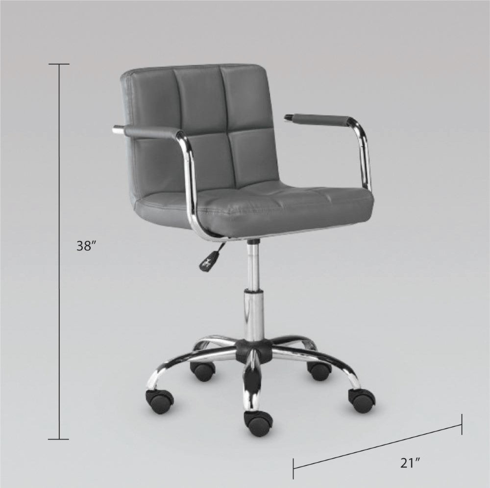 Selena Office Chair - modern grey chair | Image 1 | InSTYLE Home & Rugs