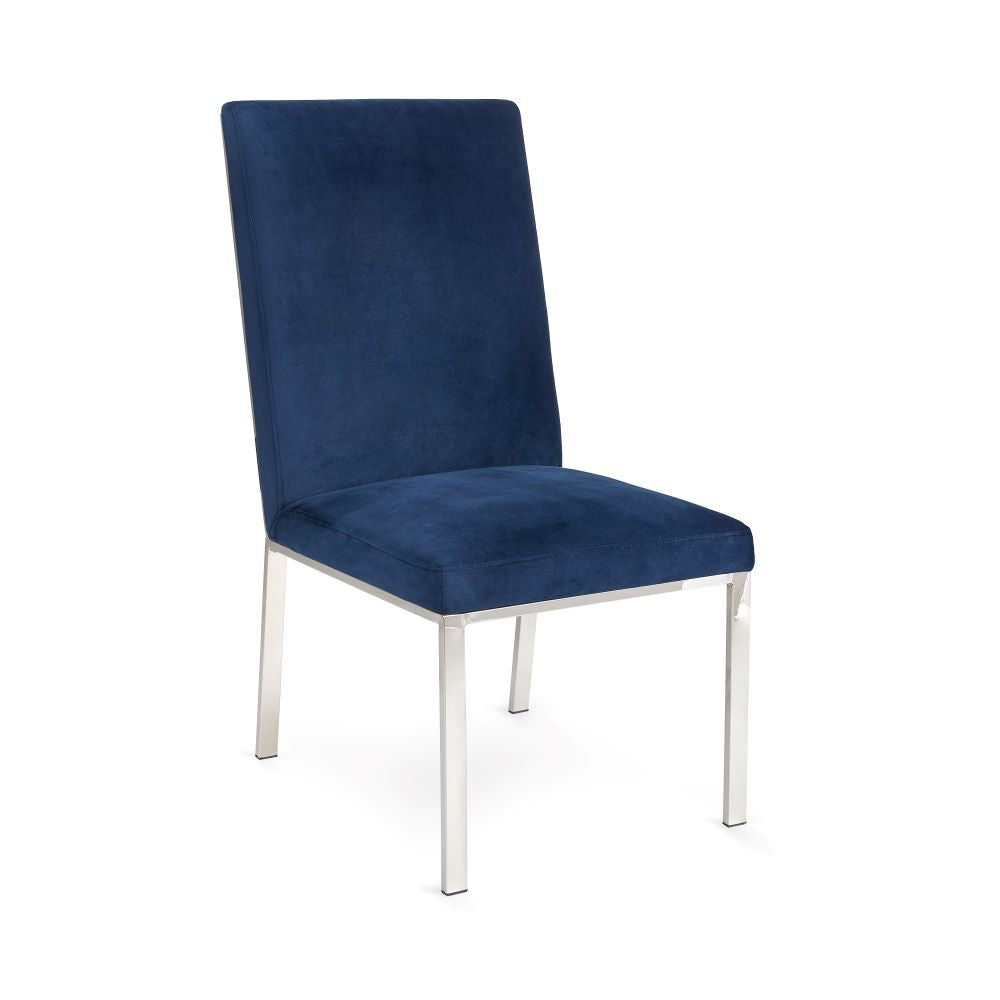 RILEY CHAIR Grey Velvet Polished steel frame | InSTYLE Home & Rugs
