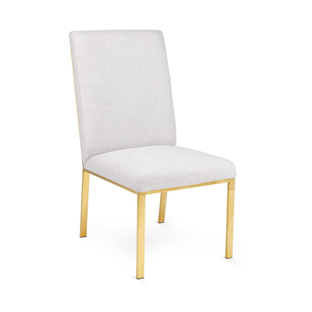RILEY CHAIR Light Grey Linen Gold steel frame | InSTYLE Home & Rugs