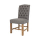 York Dining Chair - Charcoal Grey & Natural Legs