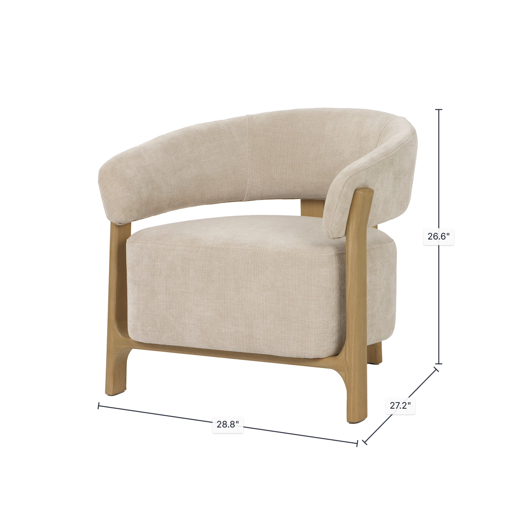 Harlow Club Chair - durable construction for long-lasting use | Image 3 | InSTYLE Home & Rugs