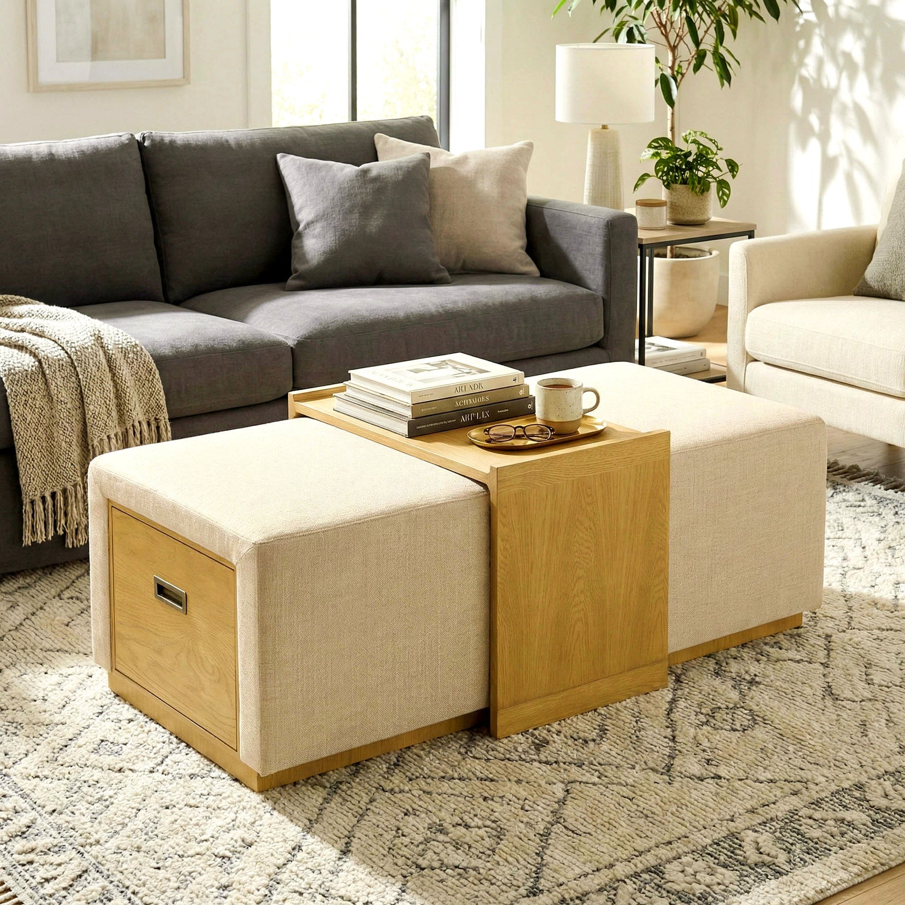 Elara Storage Ottoman - comfortable ottoman for any room | Image 2 | InSTYLE Home & Rugs