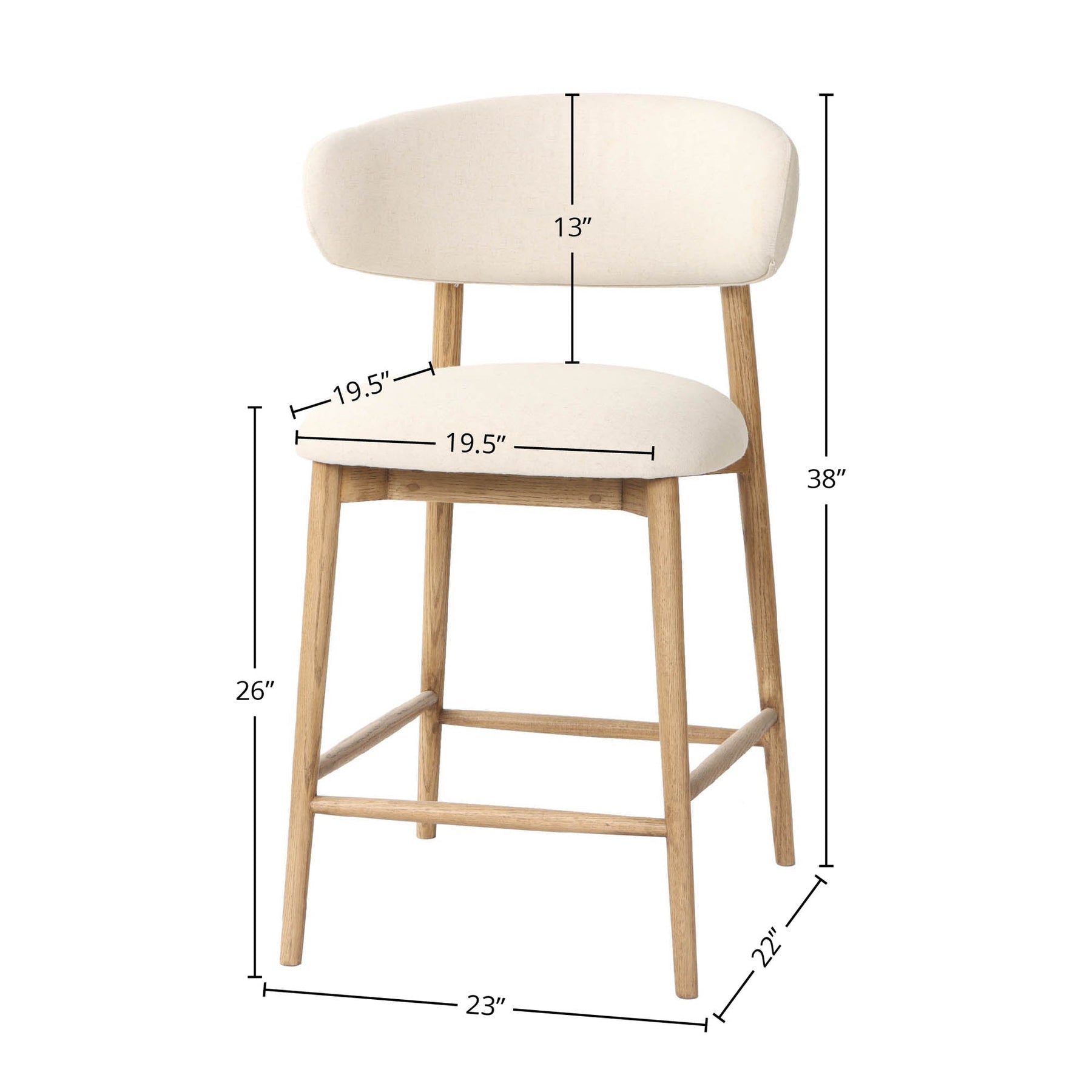 Milo Counter Stool - ergonomic design for comfort | Image 3 | InSTYLE Home & Rugs