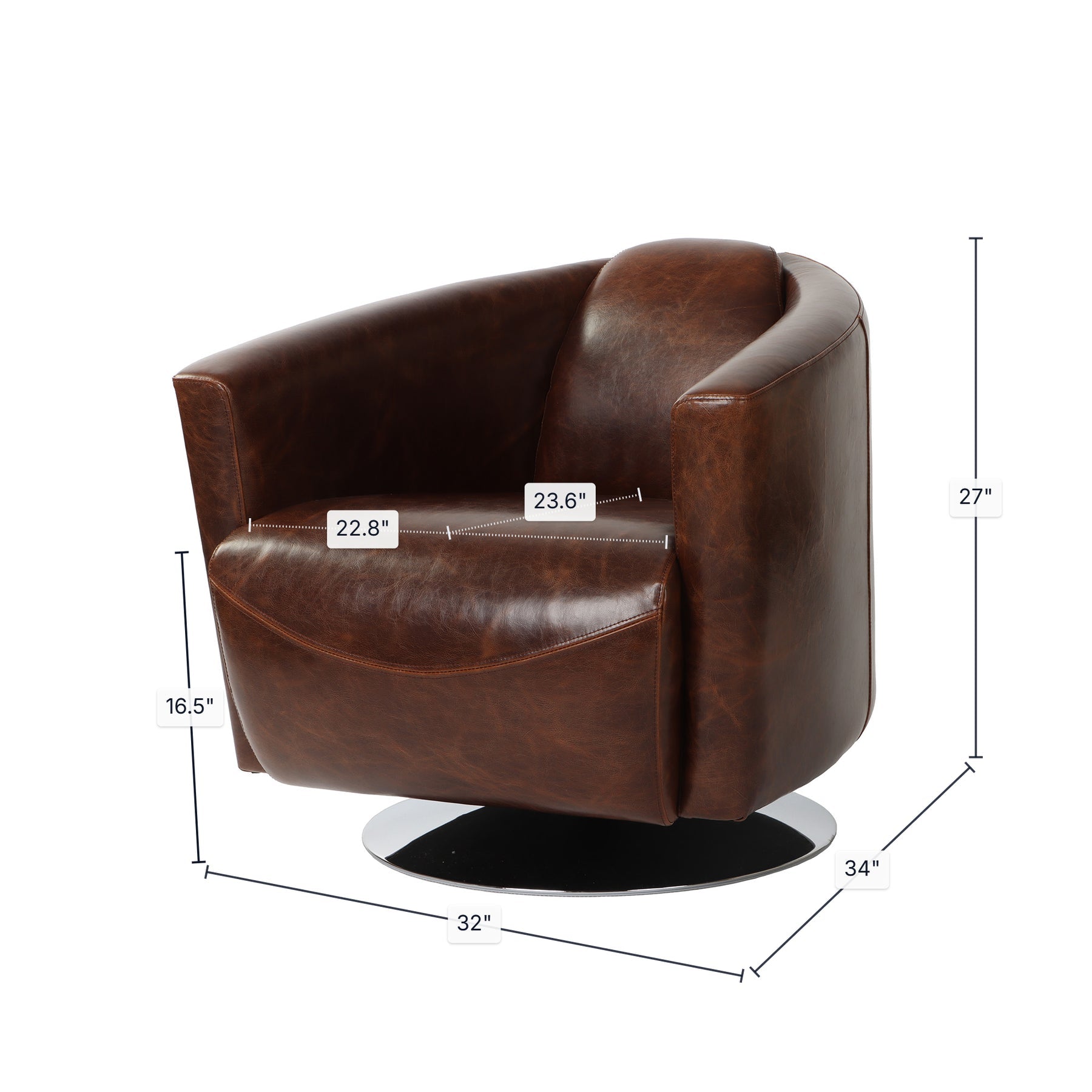 Lannister Swivel Club Chair - durable construction for long-lasting use | Image 3 | InSTYLE Home & Rugs