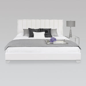 URIEL Bed King Grey Velvet - comfortable beds for restful sleep | Image 1 | InSTYLE Home & Rugs
