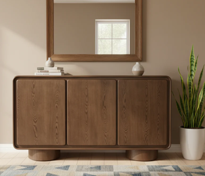 55" Hanley 3 Door Cabinet GY-A25-3029 - elegant cabinets for your bar | Image 1 | InSTYLE Home & Rugs