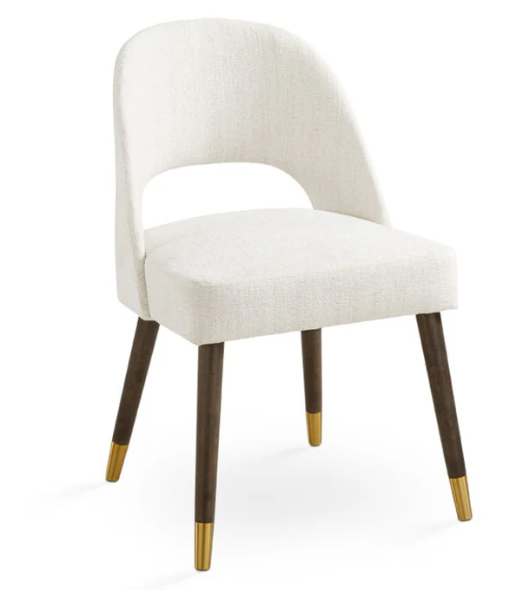 ABIGAIL Dining Chair GY-DC-6294 MAYA G351-1A beige Walnut wood finish