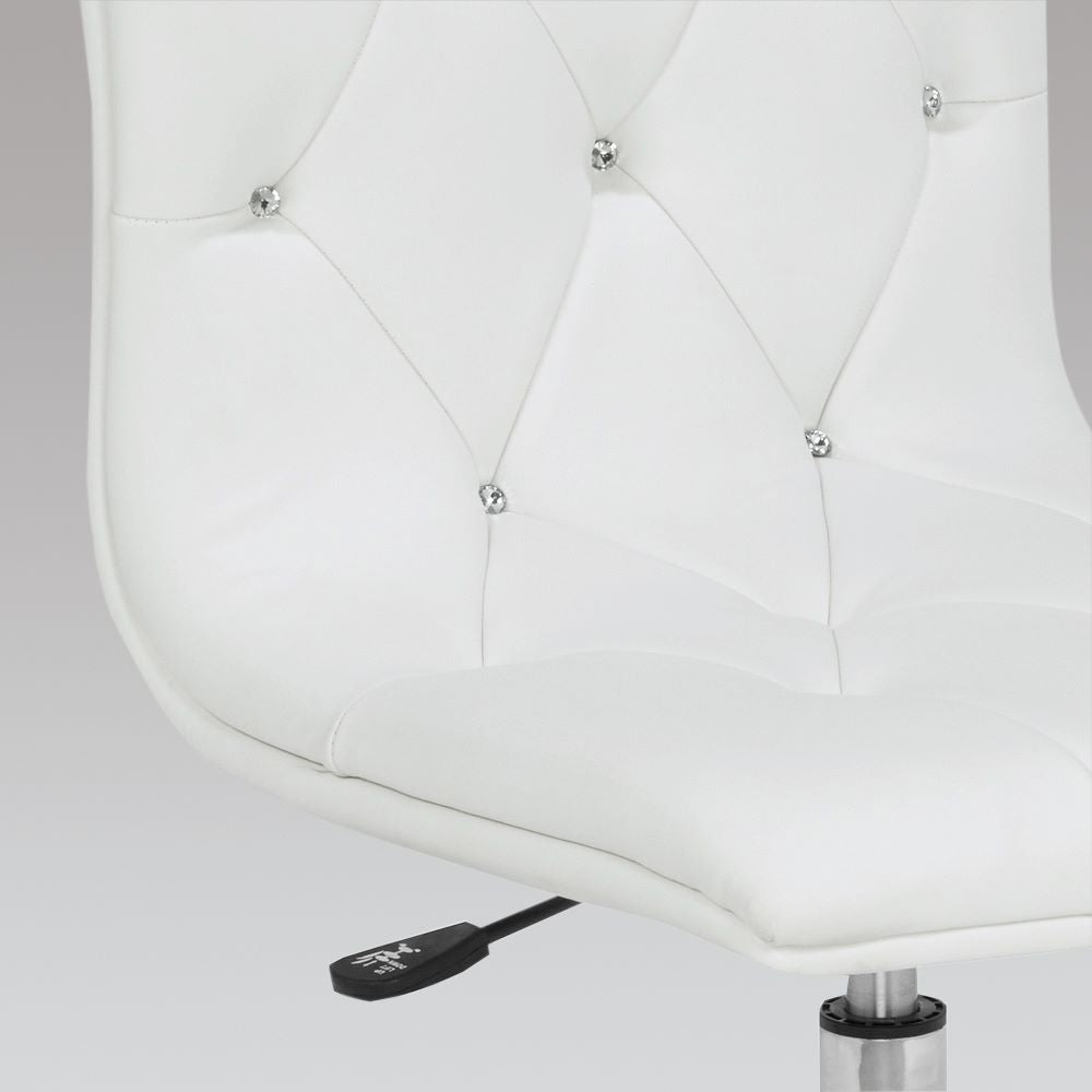 Crystal Office Chair - modern white chair | Image 1 | InSTYLE Home & Rugs