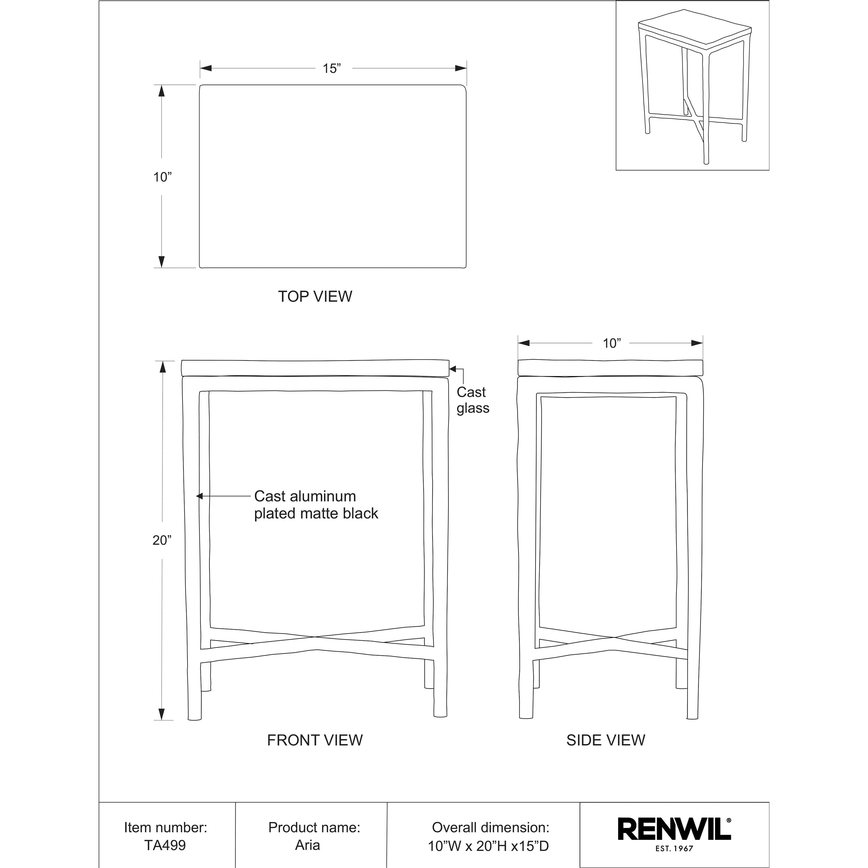 Aria* - small accent table with storage for a clutter-free space | Image 6 | InSTYLE Home & Rugs